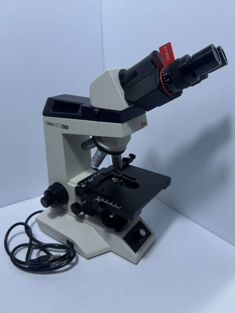 Leica ATC 2000 Binocular Microscope w/Four Objectives — Refurbished and Cleaned