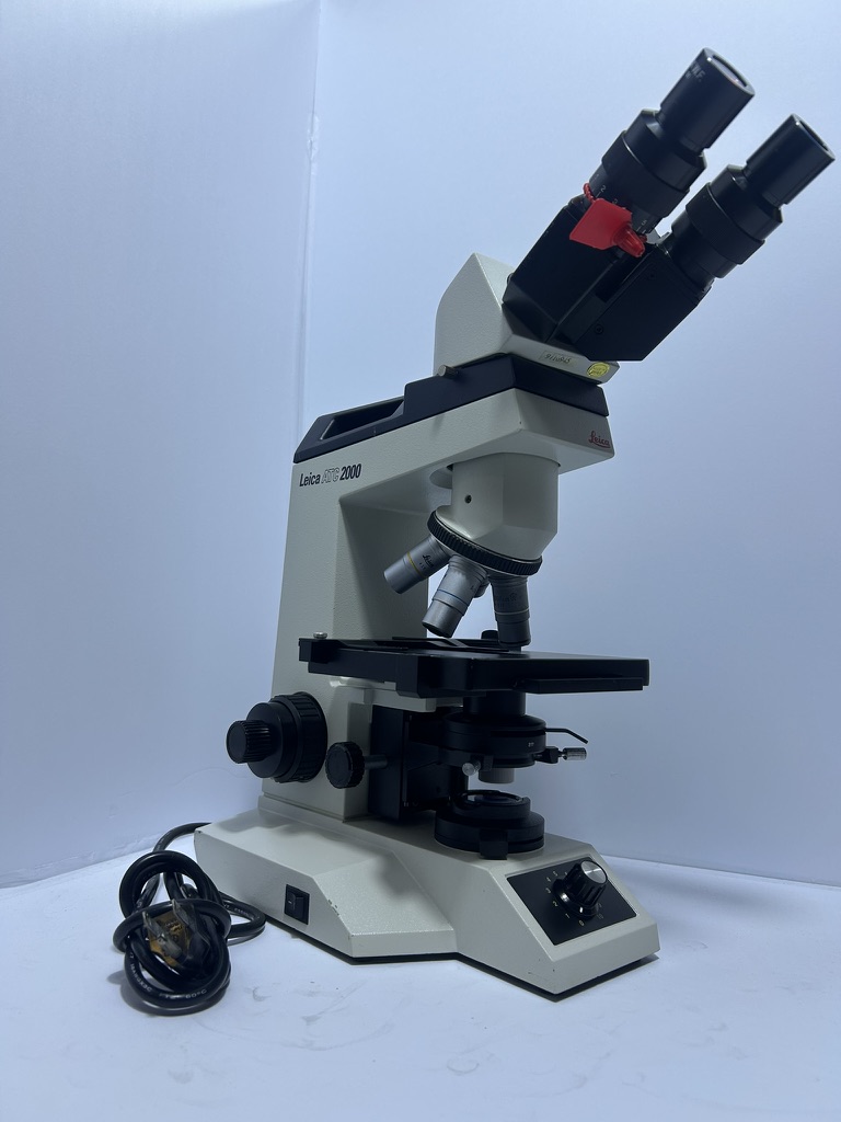 Leica ATC 2000 Binocular Microscope w/Four Objectives — Refurbished and Cleaned
